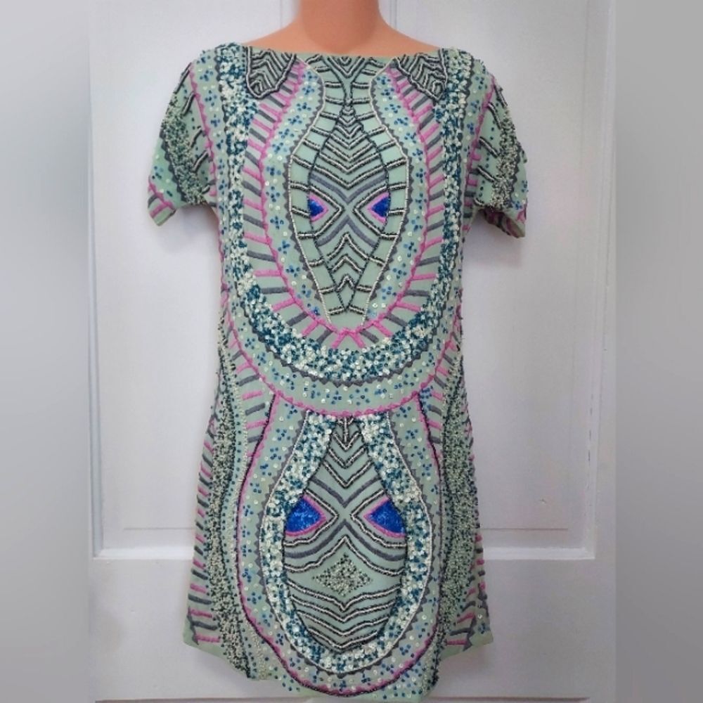 Antik Batik Hampton Aqua Mini Dress S